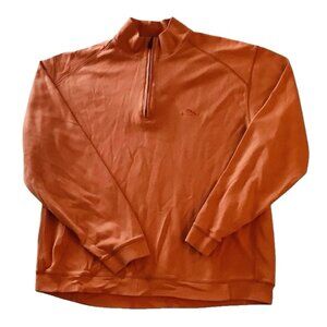 Tommy Bahama 1/4 Zip Pullover Shirt Long Sleeve Pima Cotton Men’s Size XL Orange